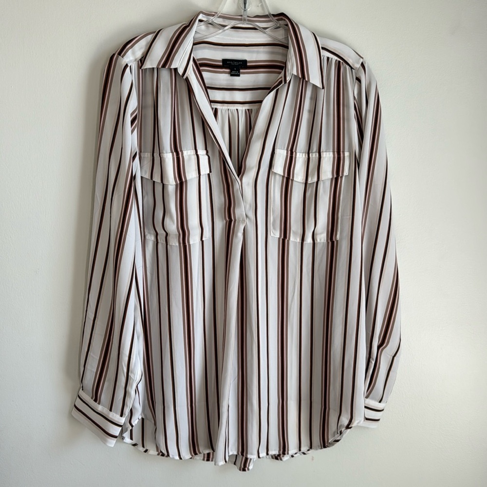 Collared Stripe Blouse